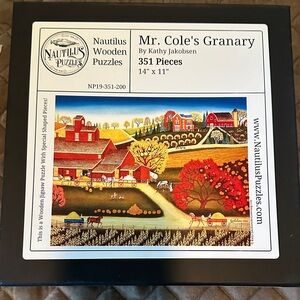 Nautilus Wooden Puzzle - Mr. Cole's Granary - Red and Green